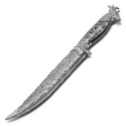 11.5" Deer Head Handle | Collectible Display Dagger