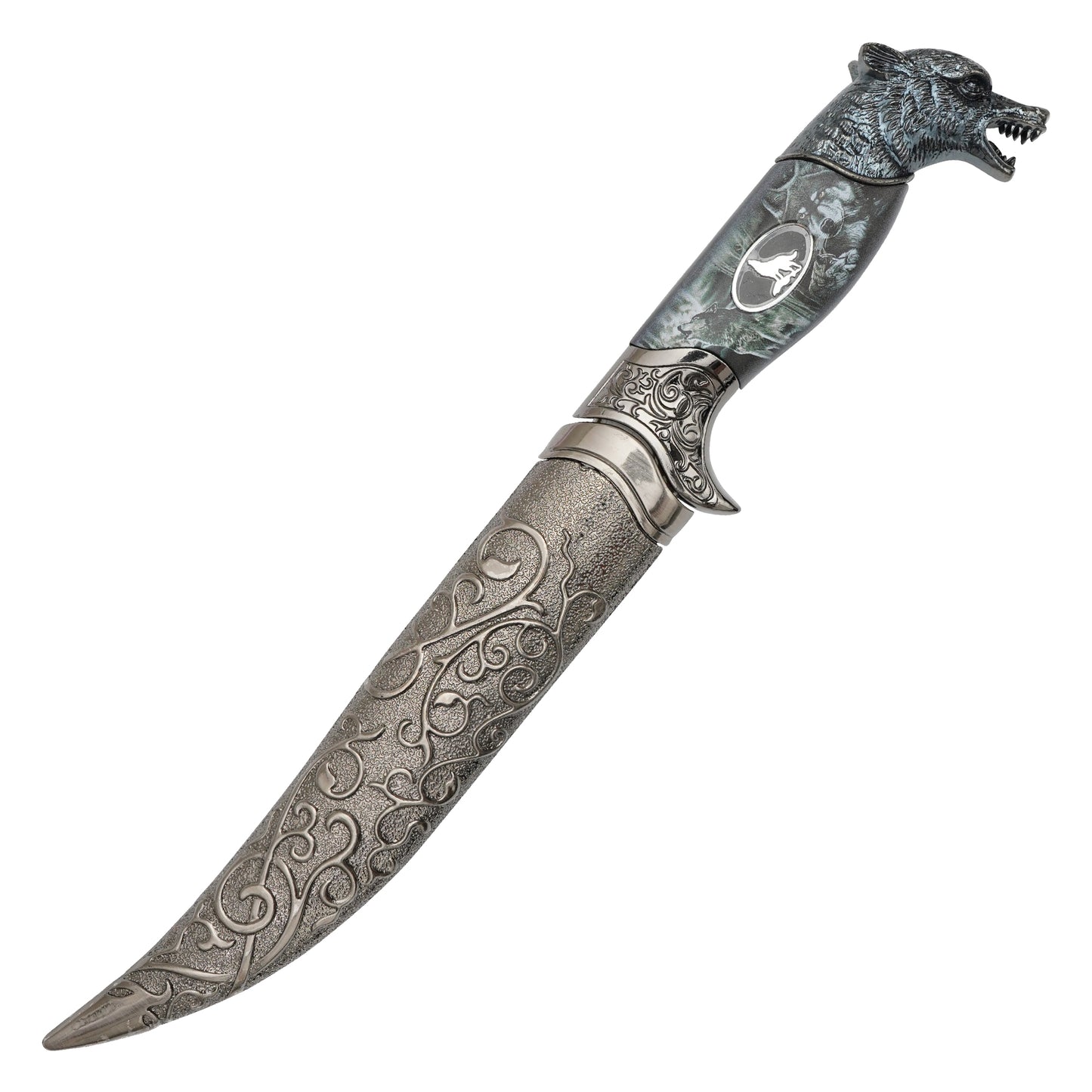 11" Wolf Head Handle | Collectible Display Dagger