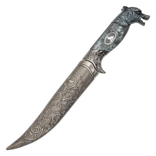 11" Wolf Head Handle | Collectible Display Dagger