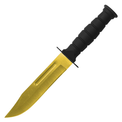 Wartech - 7.5" Gold ABS Handle | Fixed Blade Hunting Knife