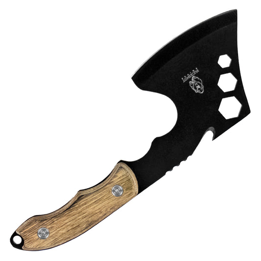 Buckshot - 10.5" Black Perforated Wood Axe