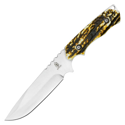 Buckshot - 9.5" Faux Stag Horn Hunting Knife | Fixed Blade Knife