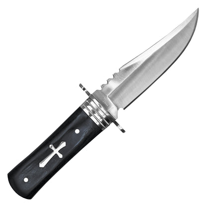 Buckshot - 8" Cross Inlay | Fixed Blade Hunting Knife