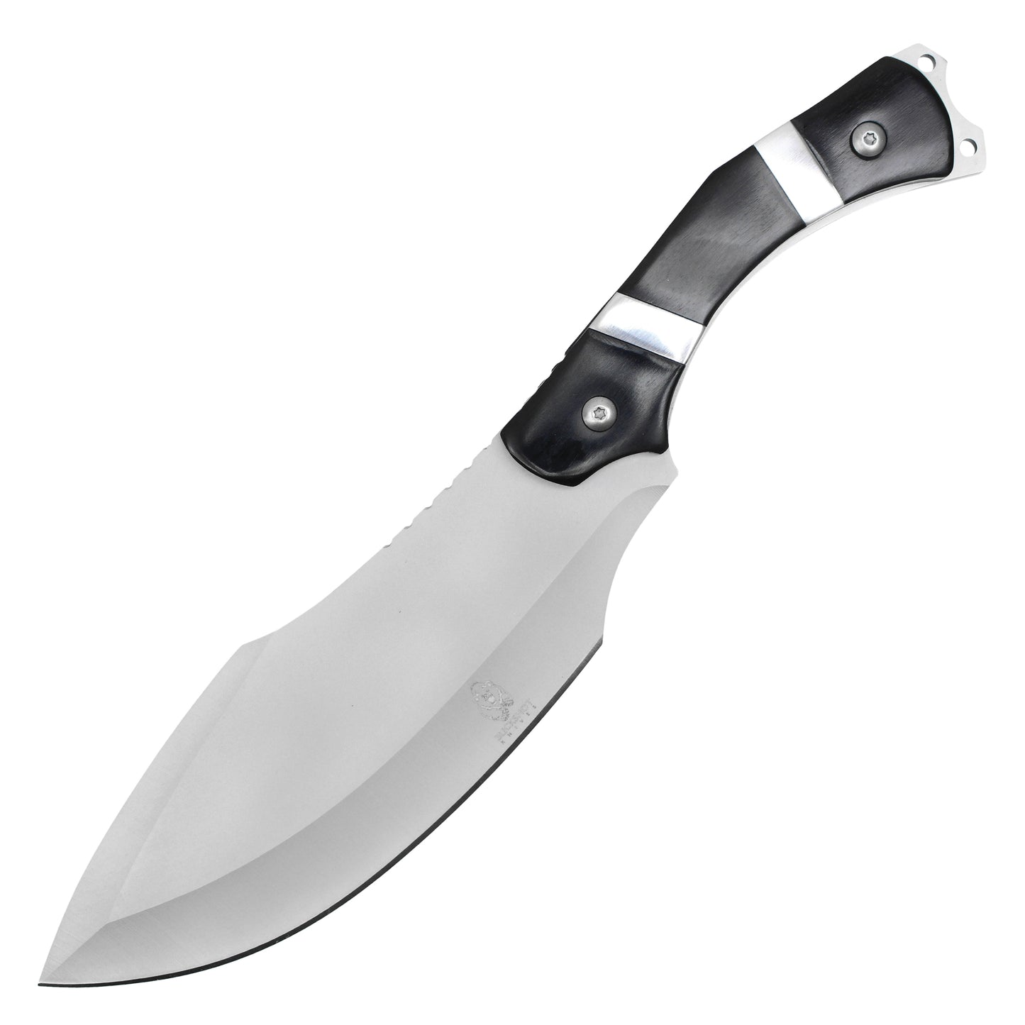 Buckshot Knives - 12" Satin Steel| Fixed Blade Hunting Knife