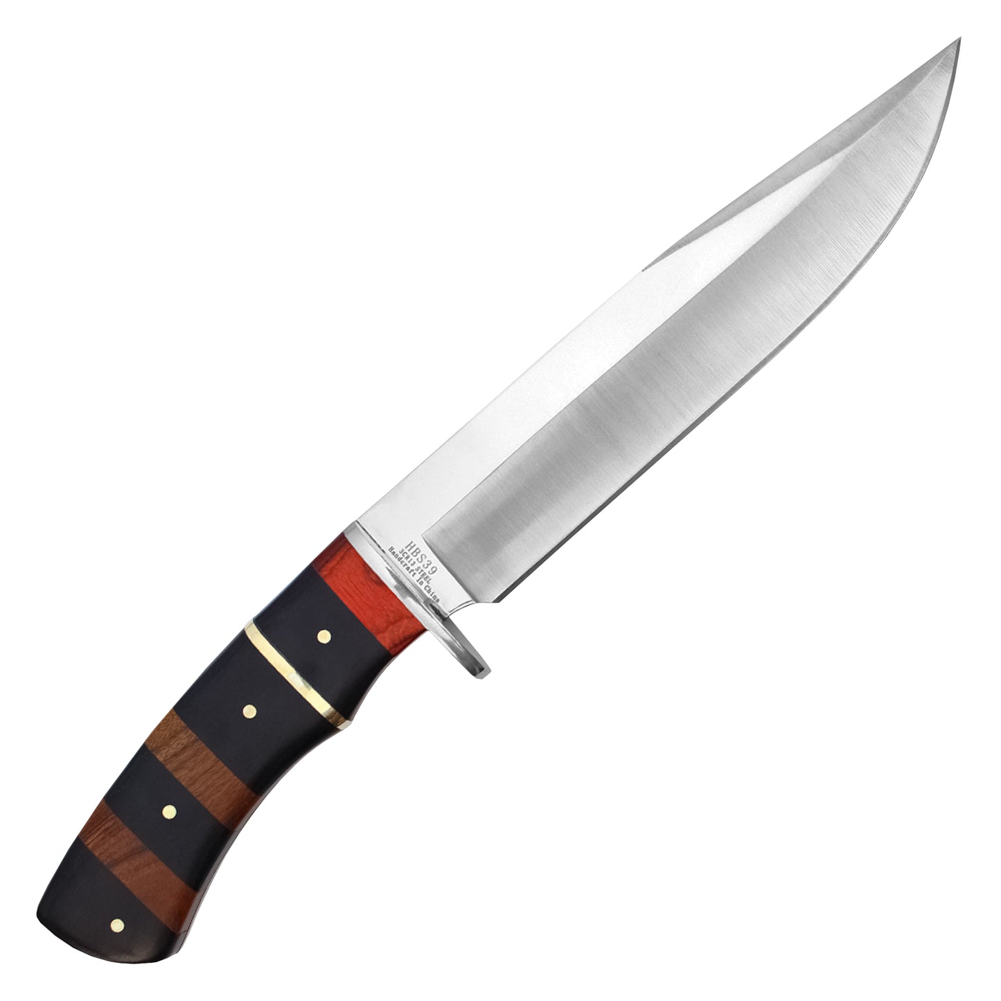 Buckshot Knives - 12” Black & Wood | Fixed Blade Hunting Knife