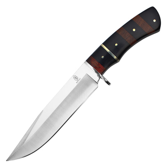 Buckshot Knives - 12” Black & Wood | Fixed Blade Hunting Knife