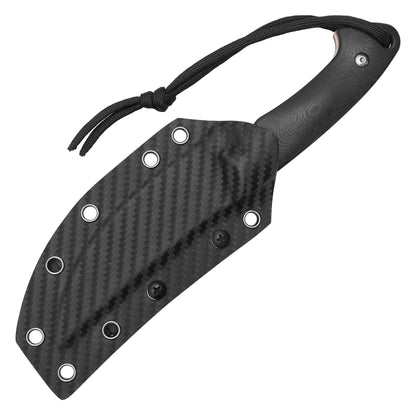 Buckshot Knives - 8.75" Black Textured D2 | Fixed Blade Hunting Knife