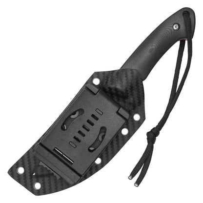 Buckshot Knives - 8.75" Black Textured D2 | Fixed Blade Hunting Knife