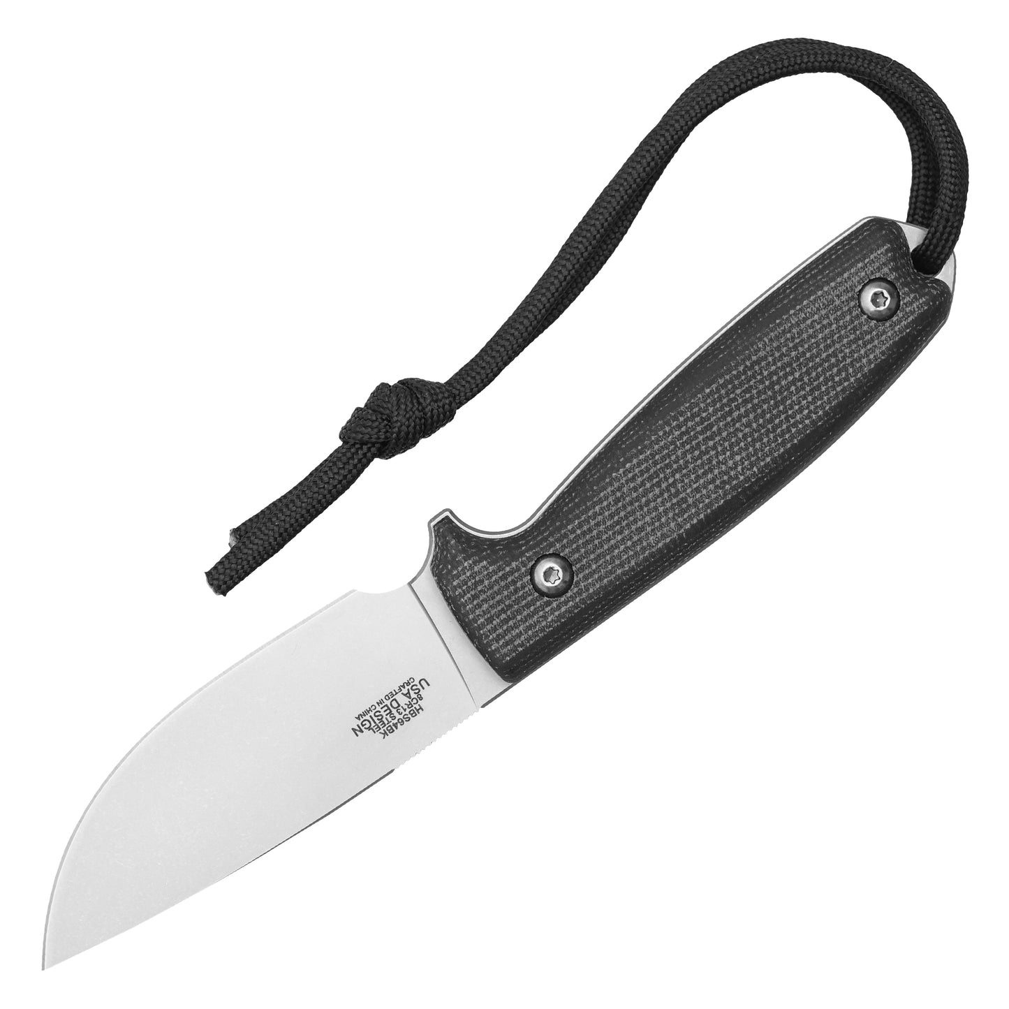 Buckshot Knives - 7.25" Black Compact D2 | Fixed Blade Hunting Knife