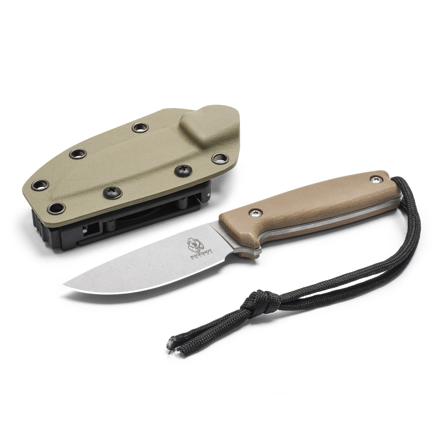 Buckshot Knives - 7.25" Desert Compact D2 | Fixed Blade Hunting Knife