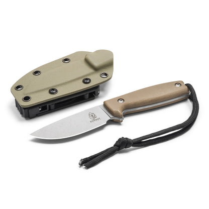 Buckshot Knives - 7.25" Desert Compact D2 | Fixed Blade Hunting Knife