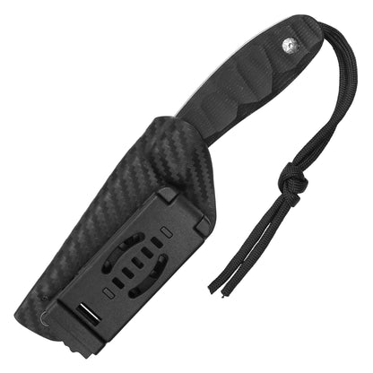 Buckshot Knives - 7.5" Black Grip D2 | Fixed Blade Hunting Knife
