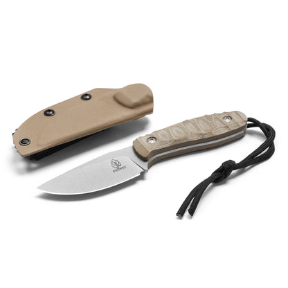 Buckshot Knives - 7.5" Desert Grip D2 | Fixed Blade Hunting Knife
