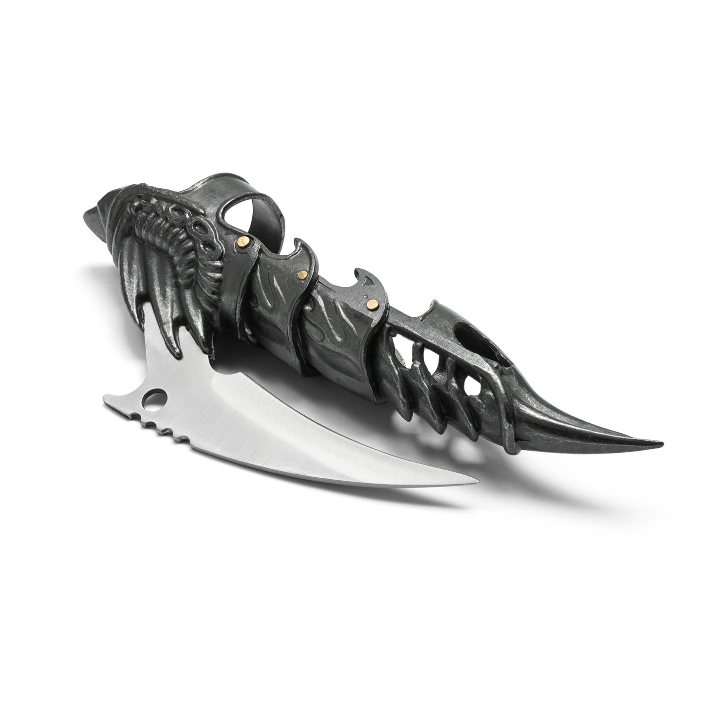 5.25" Bladed Finger Metal Armor | Dragon Claw Tactical Knuckle Gear