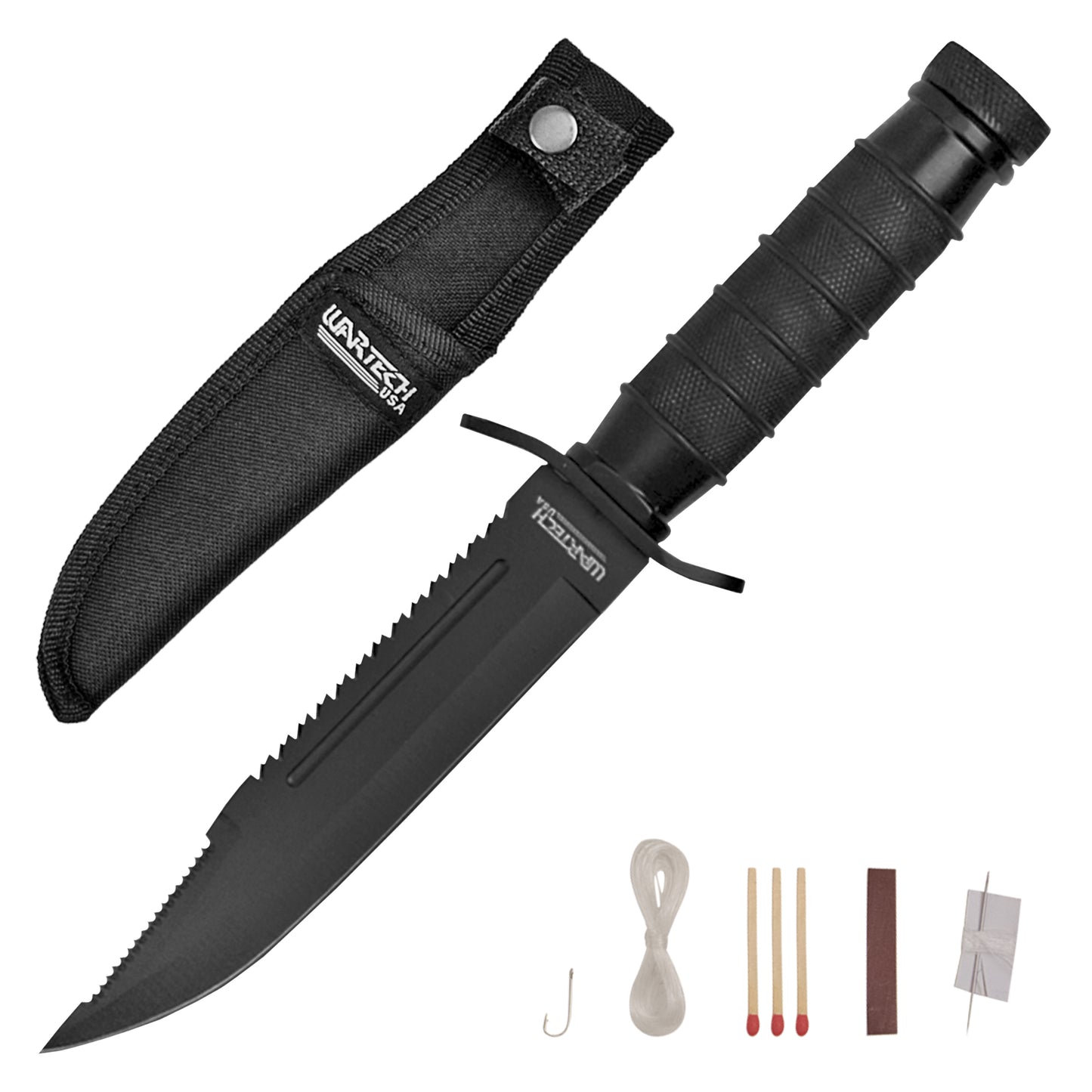 Wartech - 9.38" Black Ops | Fixed Blade Hunting Knife
