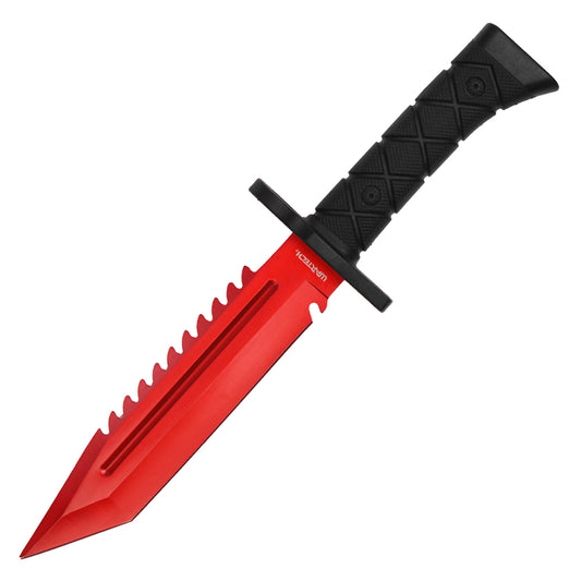 Wartech - 14" Red Serrated Hunting Knife