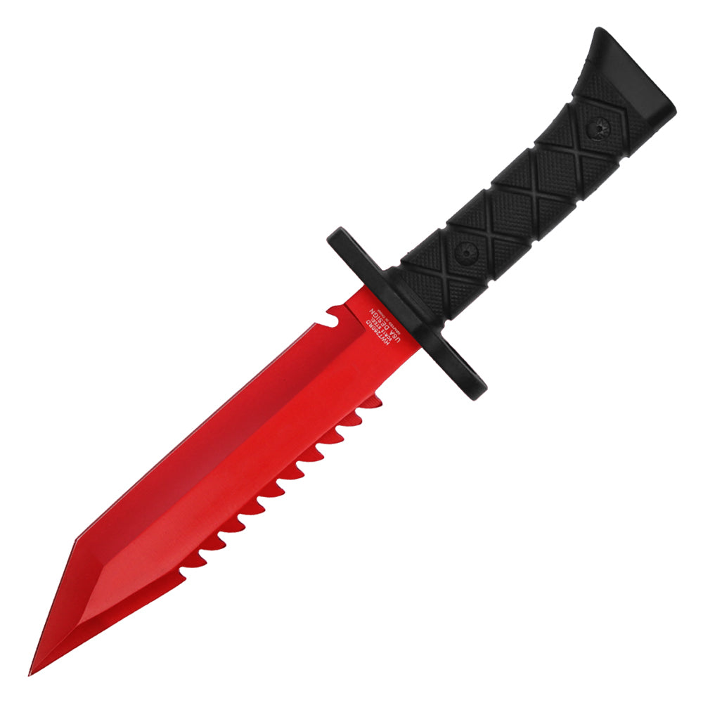 Wartech - 14" Red Serrated Hunting Knife