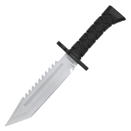 Wartech - 14" Silver Serrated Hunting Knife