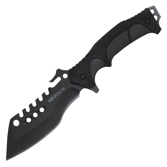 Wartech – 9" Black Tactical Knife | Fixed Blade Knife