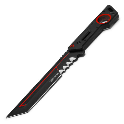 Wartech - 12.5" Red Cyber Hunting Knife Replica | Collectible Display Tactical Knife