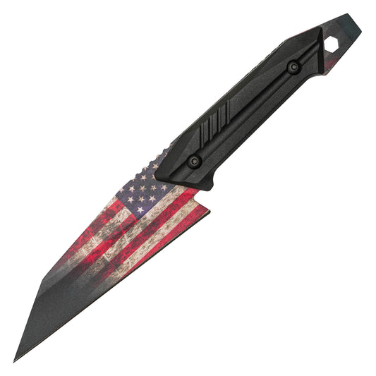 Wartech - 9” USA Flag Tanto | Fixed Tactical Knife