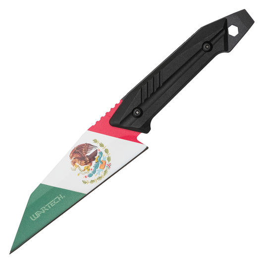 Wartech - 9” Mexico Flag Tanto | Fixed Blade Tactical Knife