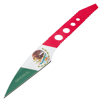 Wartech - 9” Mexico Flag Tanto | Fixed Blade Tactical Knife