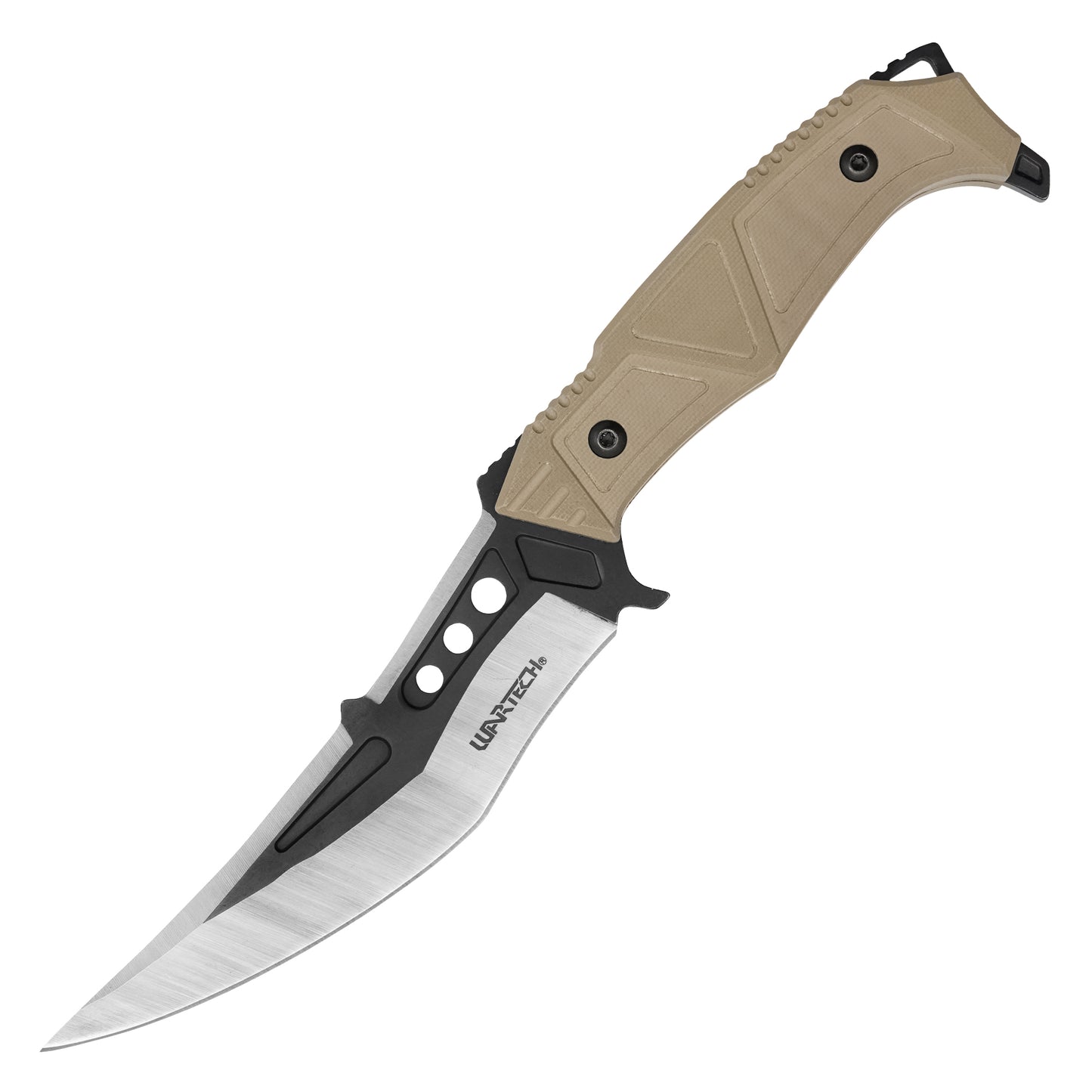 Wartech - 9.75" 2-Tone Desert Hunting Knife | Fixed Blade