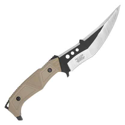 Wartech - 9.75" 2-Tone Desert Hunting Knife | Fixed Blade