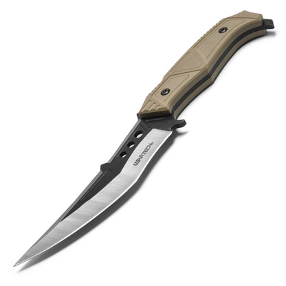 Wartech - 9.75" 2-Tone Desert Hunting Knife | Fixed Blade