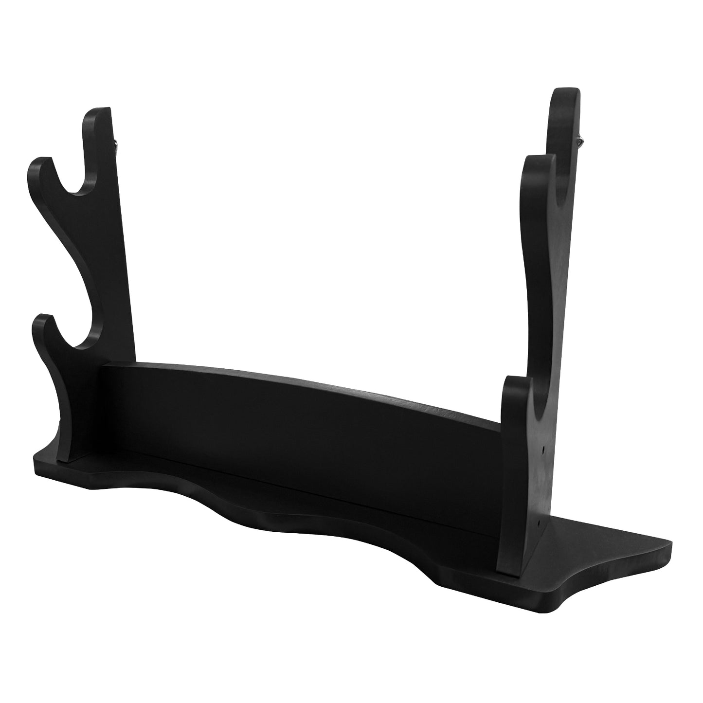 18" Black Katana Wood Stand | Dual Sword Display Stand