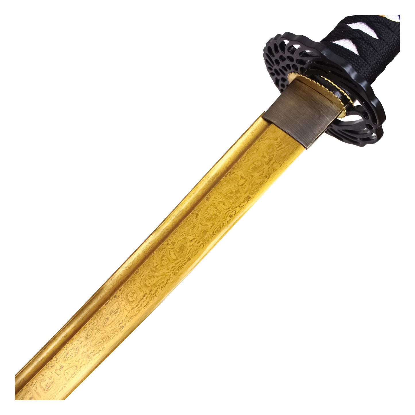 40" Gold Damascus Steel | Hand Forged Katana Display Sword