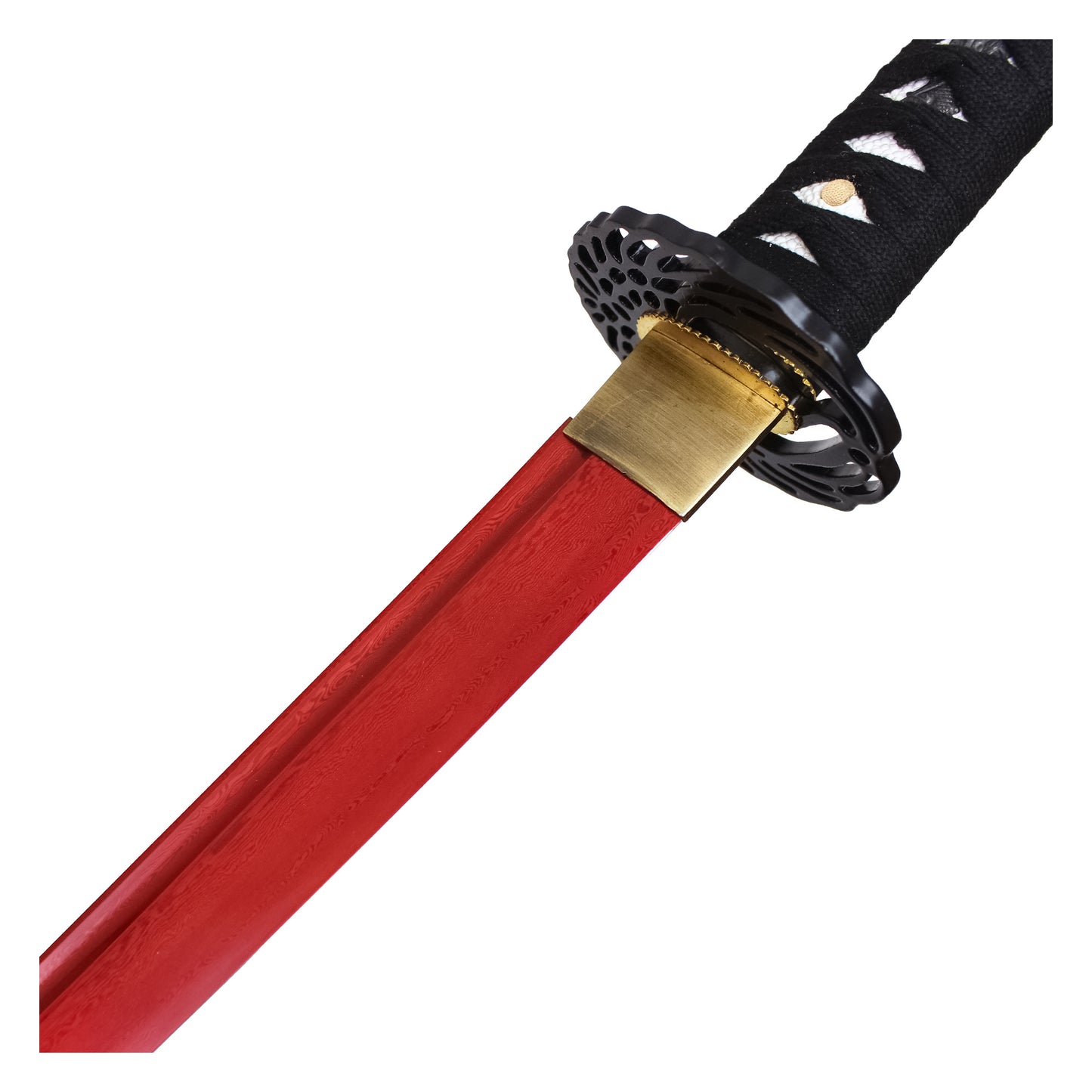 40" Red Damascus Steel | Hand Forged Katana Display Sword