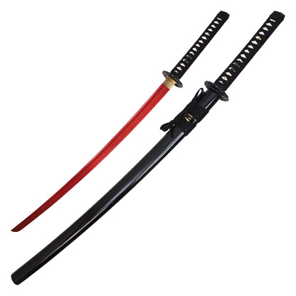40" Red Damascus Steel | Hand Forged Katana Display Sword
