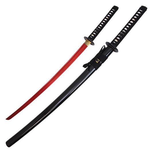 40" Red Damascus Steel | Hand Forged Katana Display Sword