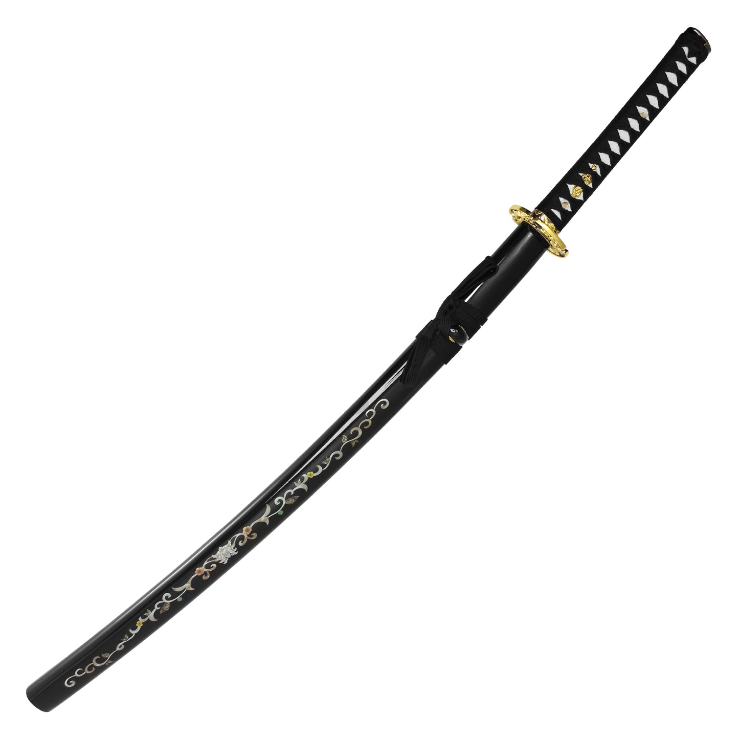 40" Painted Floral Carbon Steel | Hand Forged Katana Display Sword