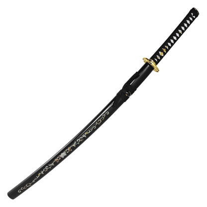 40" Painted Floral Carbon Steel | Hand Forged Katana Display Sword