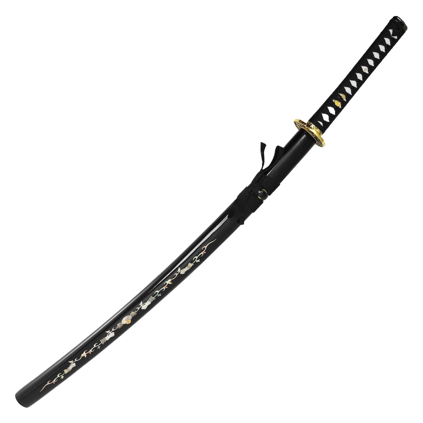 40" Painted Floral Carbon Steel | Hand Forged Katana Display Sword