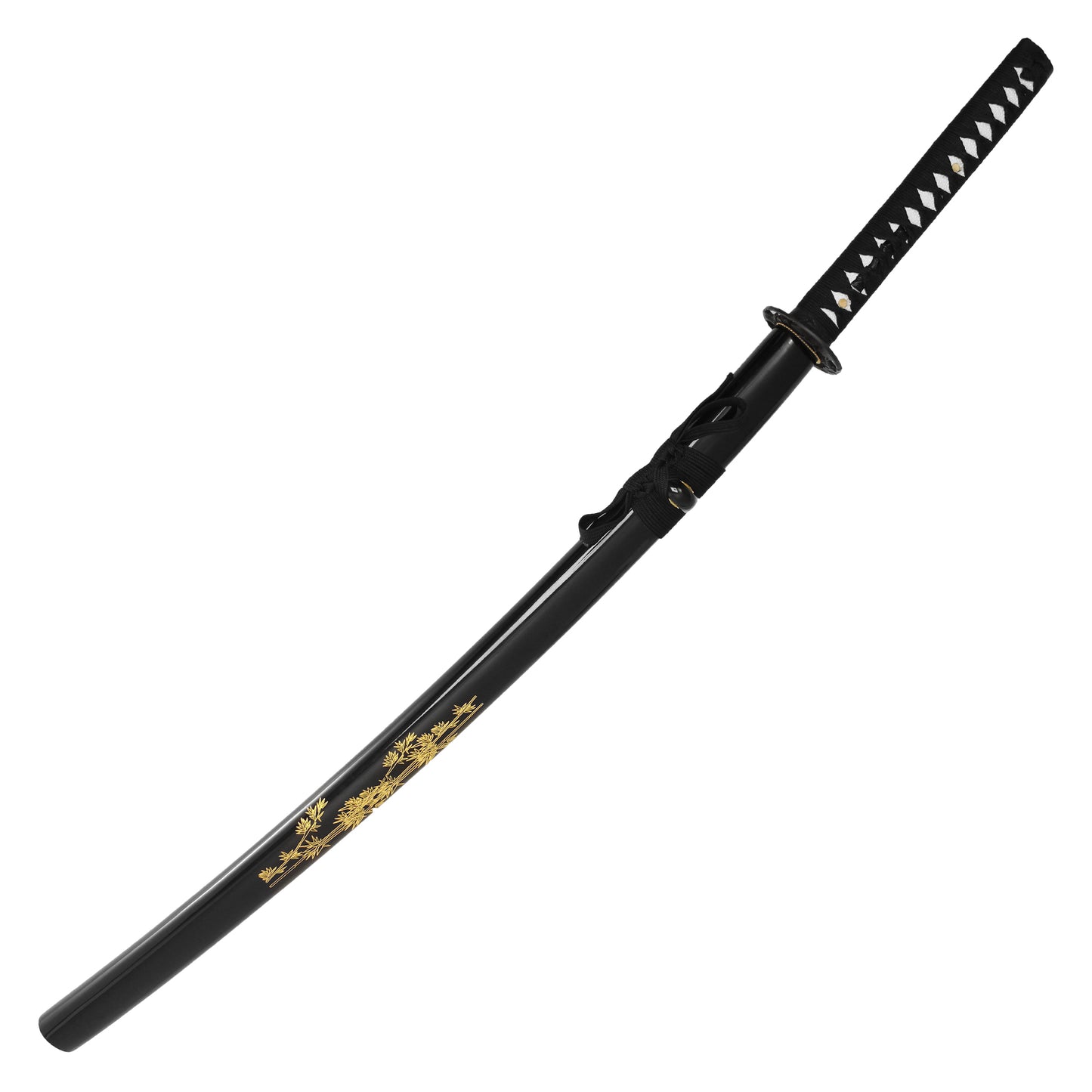 40" Etched Black Carbon Steel | Hand Forged Katana Display Sword