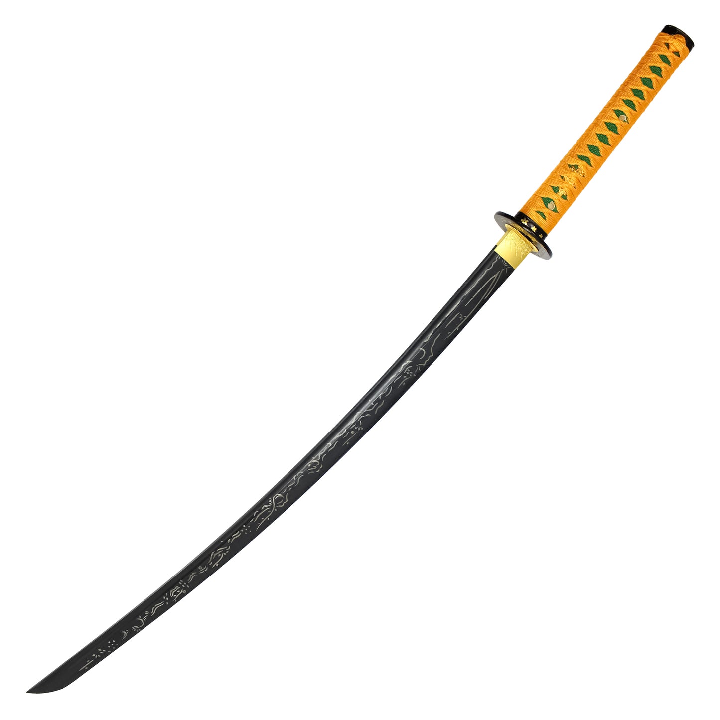 40" Etched Carbon Steel | Hand Forged Katana Display Sword