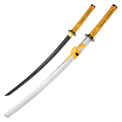40" Etched Carbon Steel | Hand Forged Katana Display Sword
