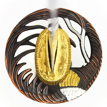 40" Black/Red Carbon Steel | Hand Forged Katana Display Sword