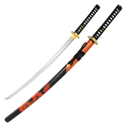 40" Red Dragon Carbon Steel | Hand Forged Katana Display Sword