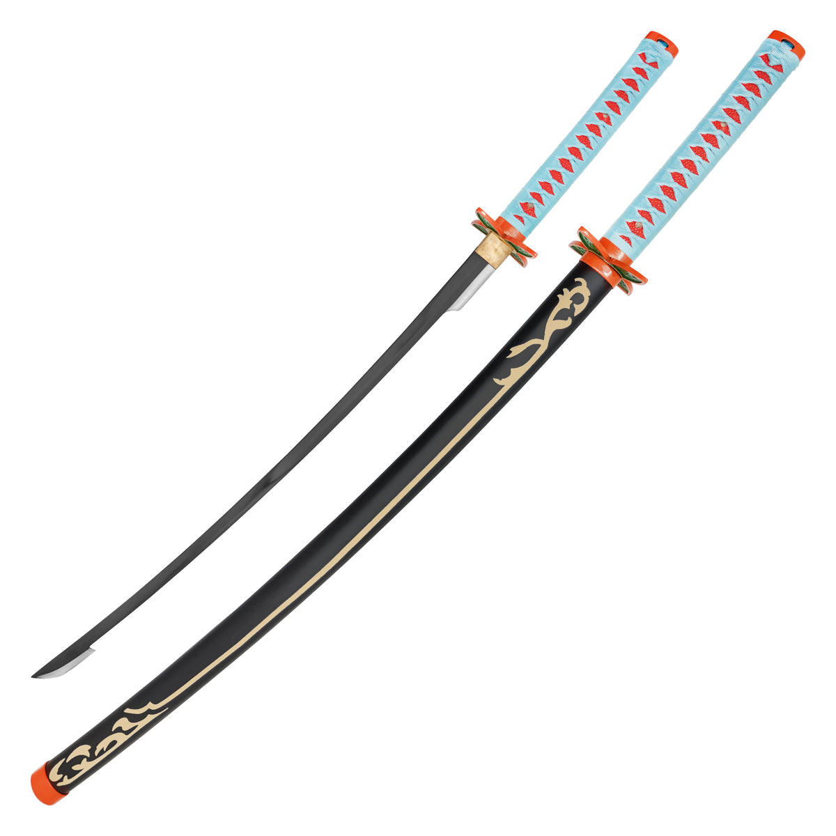 39.25" Blue Flower Katana | Katana