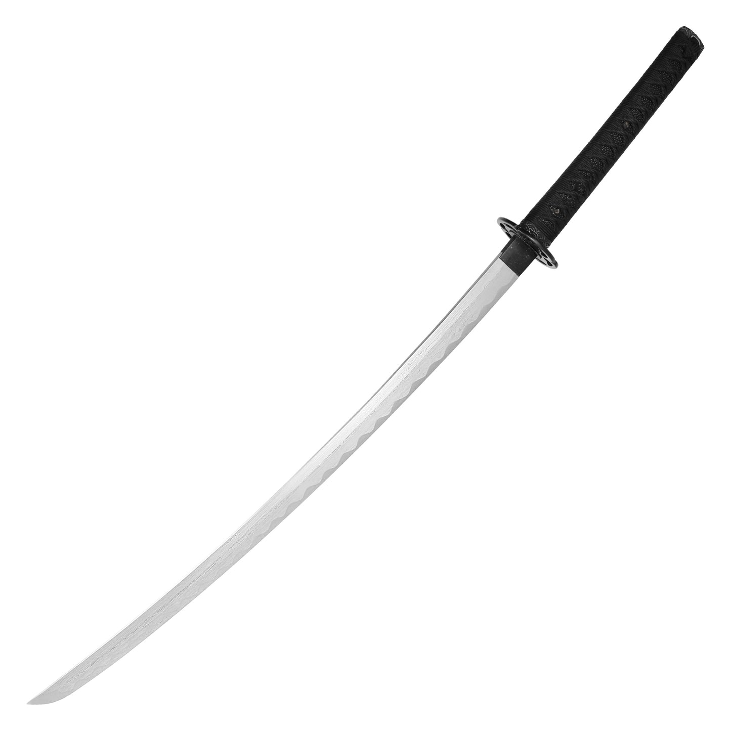 40" Black Textured Folded Steel | Hand Forged Katana Display Sword