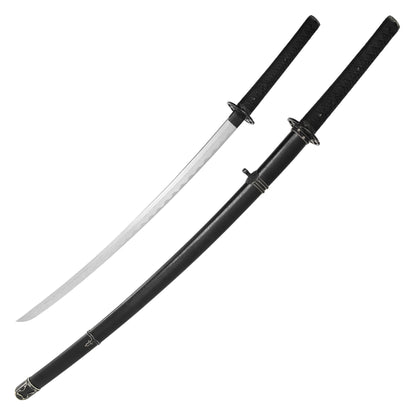 40" Black Textured Folded Steel | Hand Forged Katana Display Sword