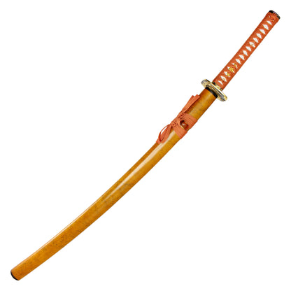40" Orange Printed Carbon Steel | Hand Forged Katana Display Sword