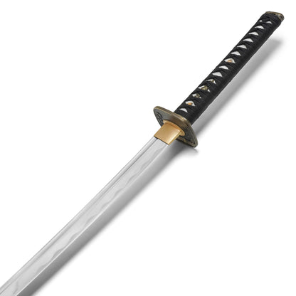 40" Black Carbon Steel Katana | Hand-Forged Display Sword