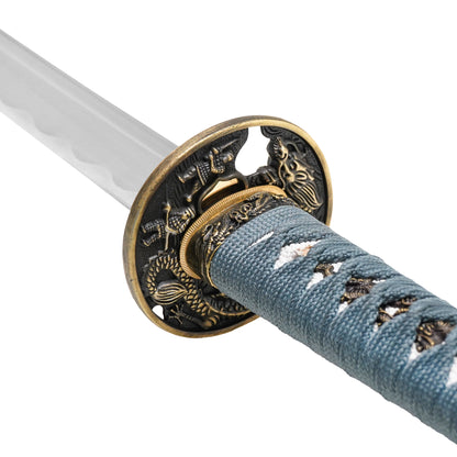 40" Gray Carbon Steel Katana | Hand-Forged Display Sword