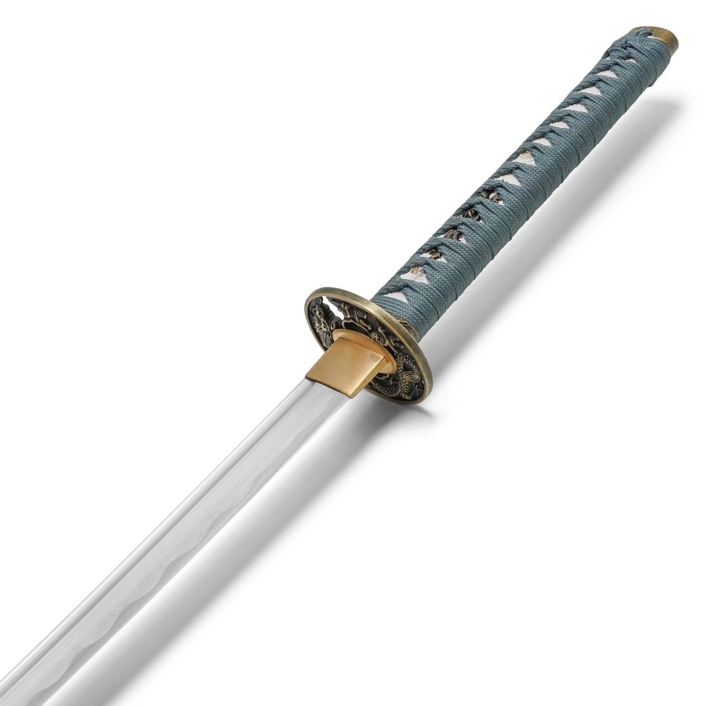 40" Gray Carbon Steel Katana | Hand-Forged Display Sword